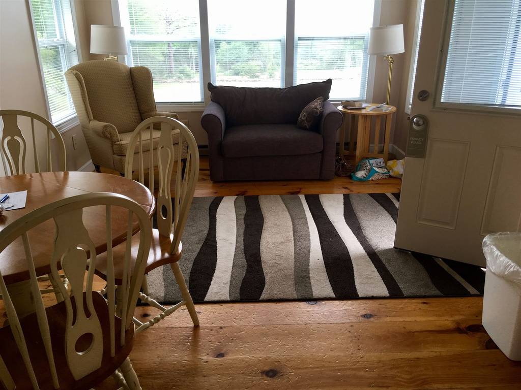 a rug with stipes on it