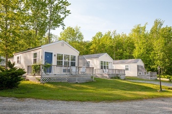 great scenery with the oceanview cottages in the background