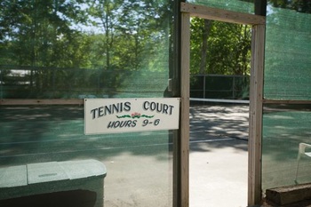 entrance to outdoor tennis court