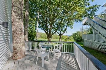 wood porch and trees 