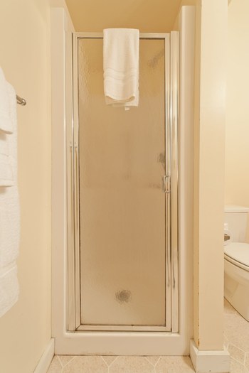 the shower in one of the rooms