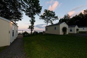 OUSIDE OF OCEANFRONT COTTAGES LOOKING TOWARDS WATER