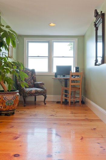 wood floors in the hallway